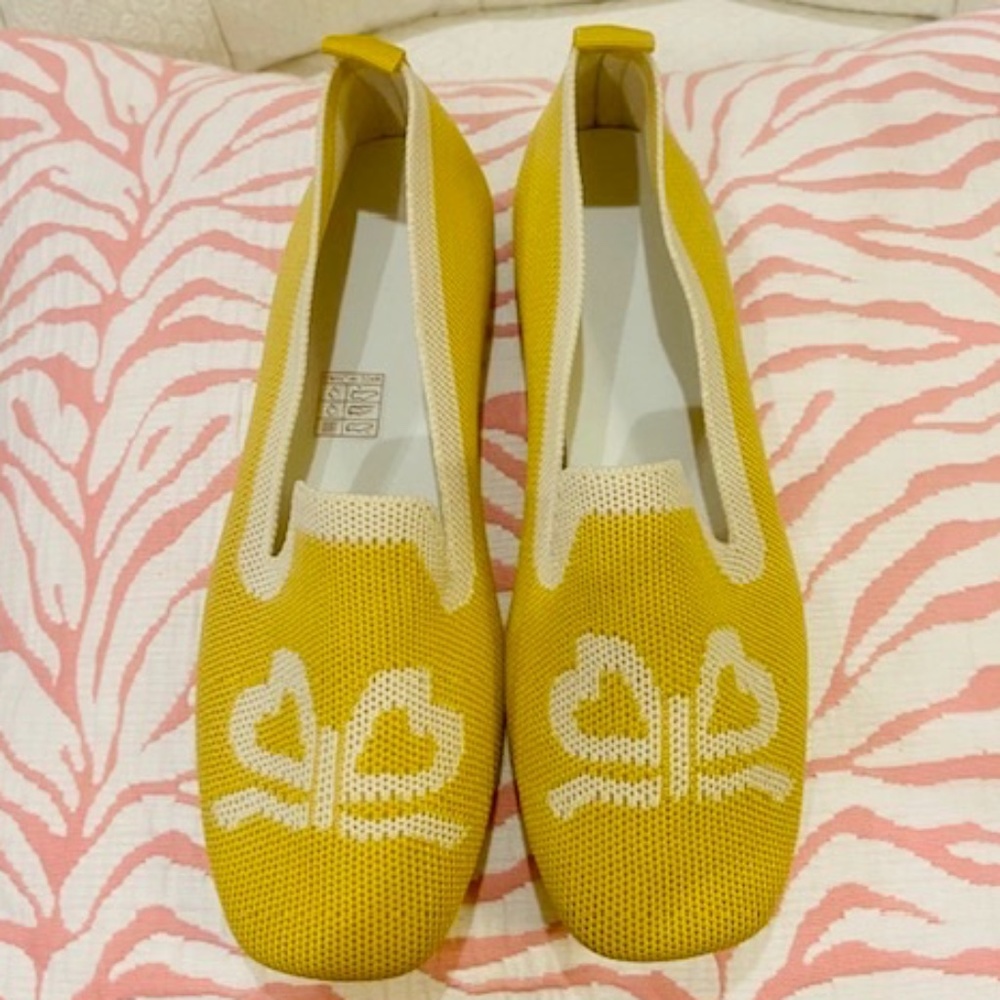 Private Label Mustard Flats with Cream Bow Accent